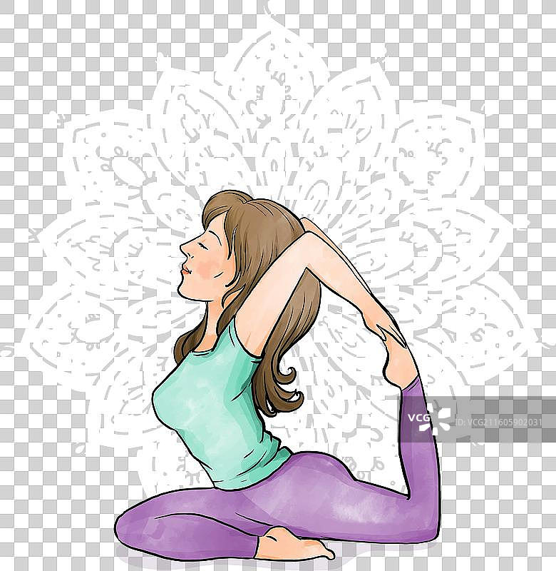 水彩国际瑜伽日图片素材