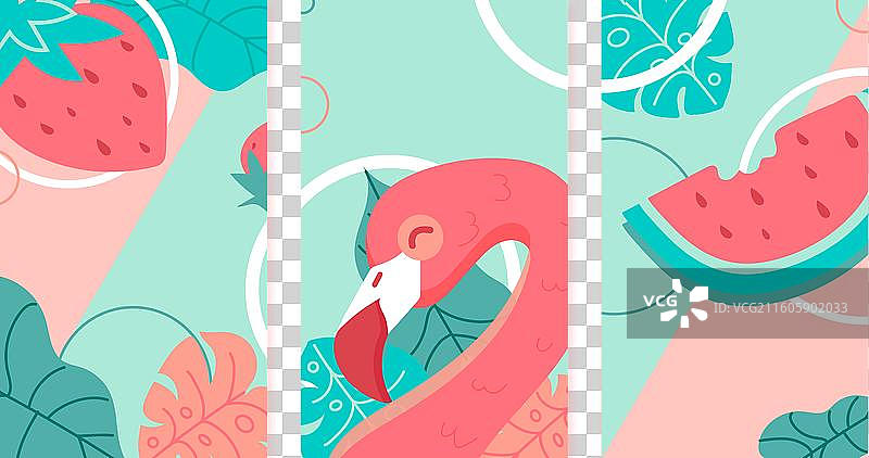 夏季卡片套装模板主题图片素材