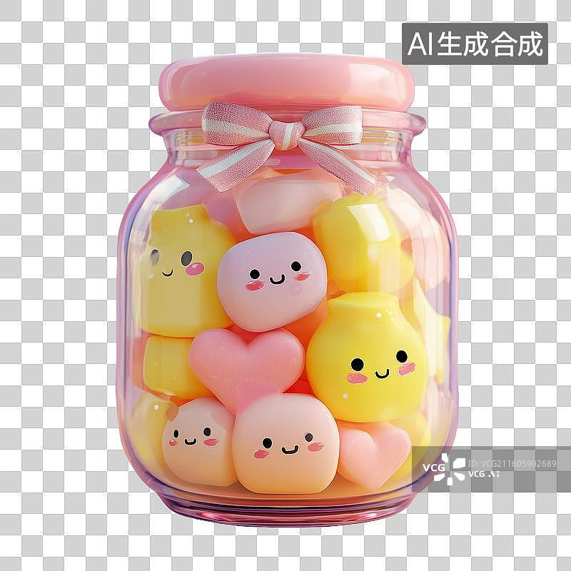 【AI数字艺术】卡通糖果罐图片素材