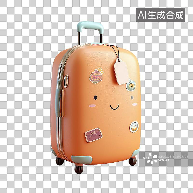 【AI数字艺术】卡通行李箱图片素材