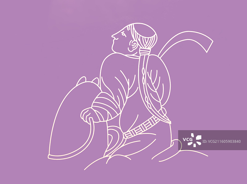 山西侯马金代董海墓砖雕 女真族 中国国家博物馆图片素材