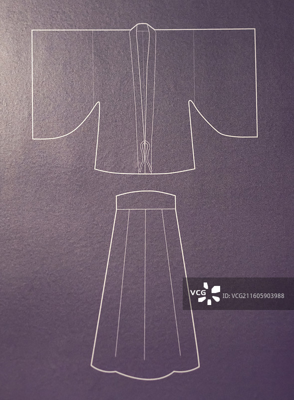 衫裙款式示意 唐代服饰 中国国家博物馆图片素材