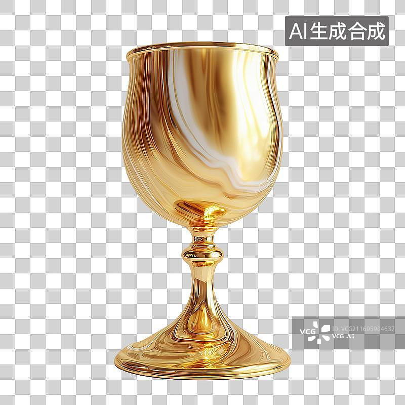 【AI数字艺术】3D黄金奖杯图片素材