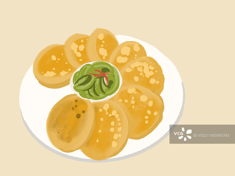 宁夏美食烫面油香图片素材