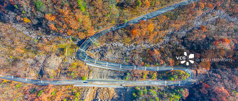 初冬的宝鸡黄柏塬盘山公路图片素材