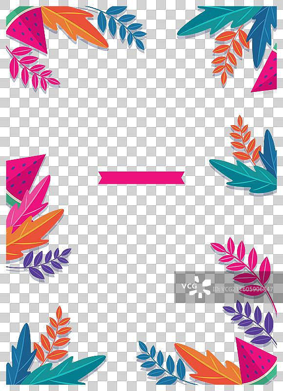 扁平化设计夏日派对海报模板图片素材