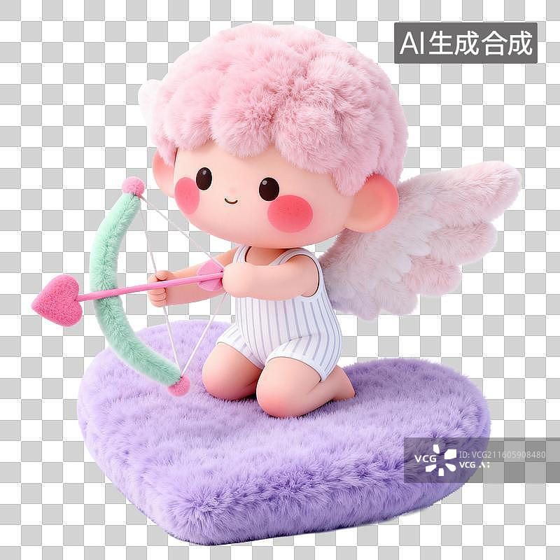 【AI数字艺术】丘比特3D-情人节图片素材