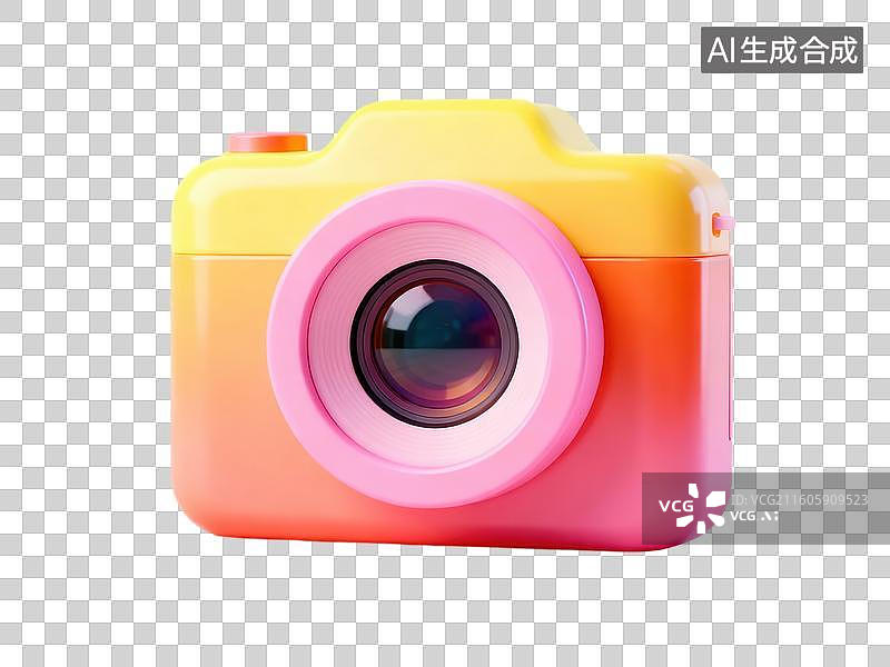 【AI数字艺术】彩色渐变玩具相机图片素材