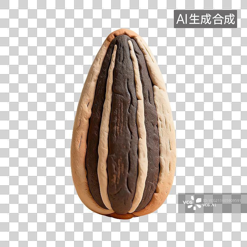 【AI数字艺术】3D渲染，卡通粘土风格，瓜子，葵瓜子，坚果，零食，免抠元素图片素材