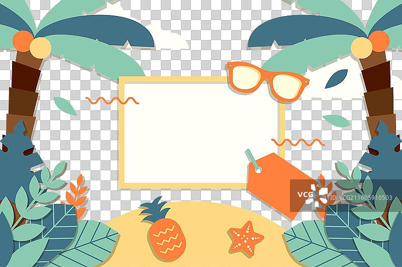 扁平化设计夏日促销概念图片素材