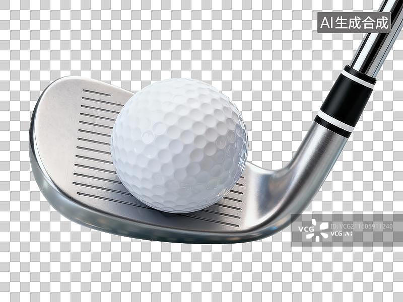 【AI数字艺术】高尔夫球与球杆特写图片素材