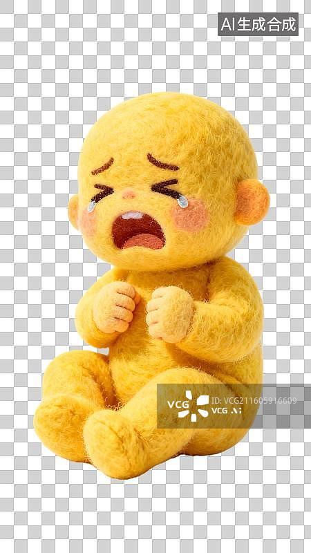 【AI数字艺术】婴儿娃娃哭泣表情图片素材