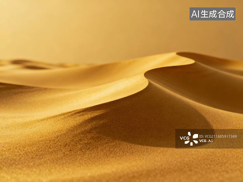 【AI数字艺术】金色沙丘的起伏地貌图片素材