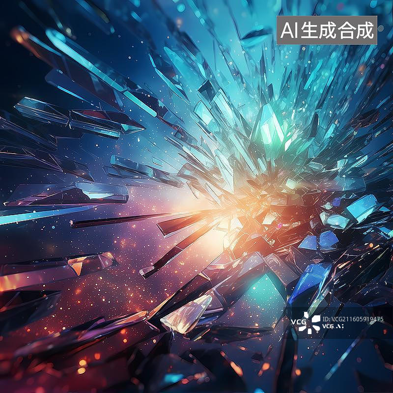 【AI数字艺术】元宇宙数字空间故障科技背景图片素材