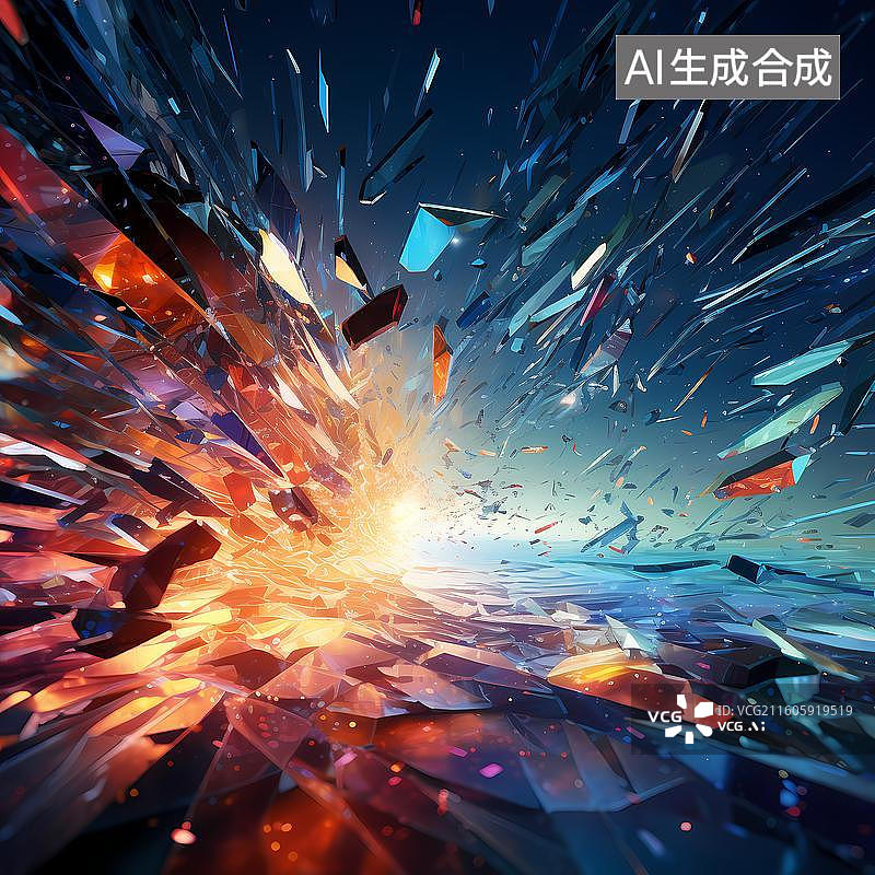 【AI数字艺术】元宇宙数字空间故障科技背景图片素材