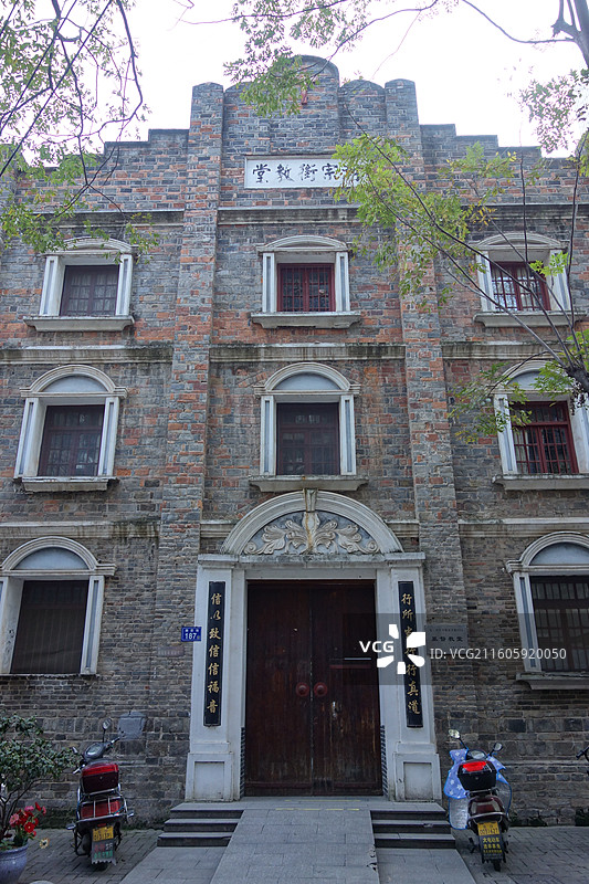 湖南省长沙市长沙city walk：潮宗街历史文化街区潮宗街教堂图片素材