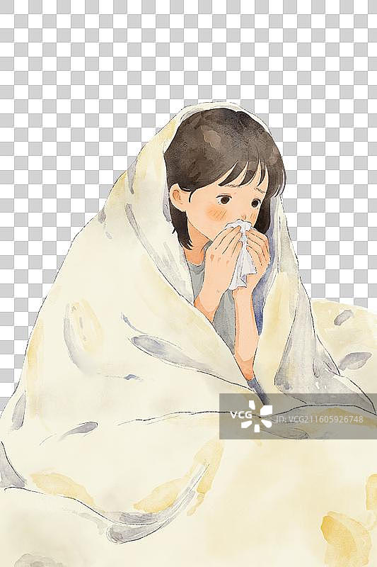 感冒的人图片素材