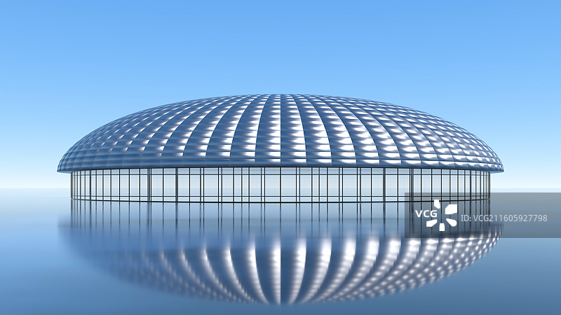 3D 玻璃幕墙圆形建筑图片素材