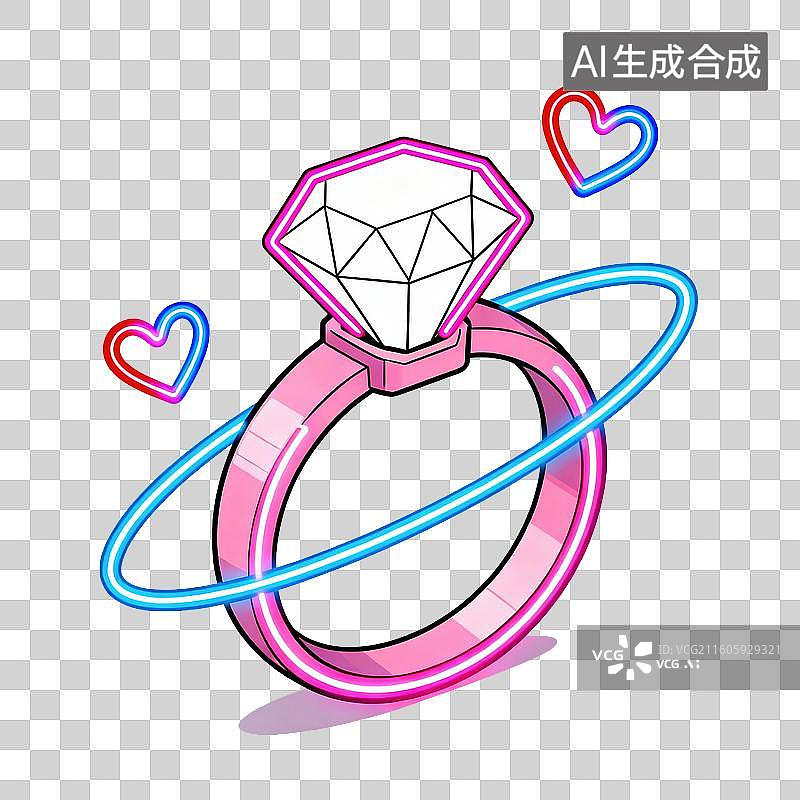 【AI数字艺术】钻戒-情人节图片素材