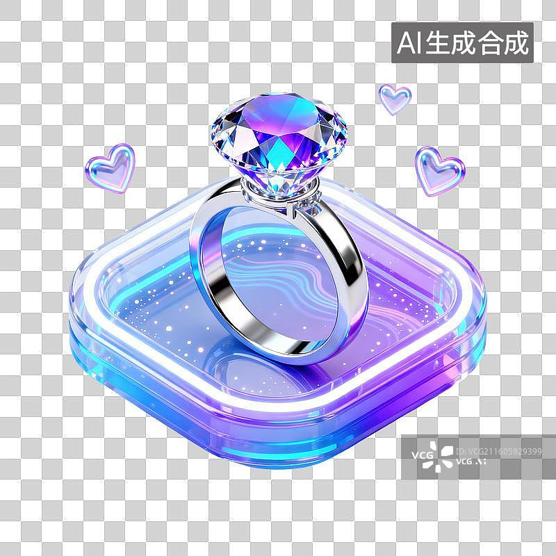 【AI数字艺术】钻戒-情人节图片素材