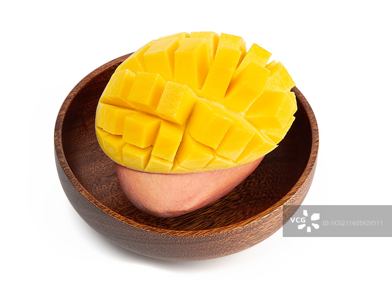 新鲜的玉文芒果孤立在白色背景上图片素材