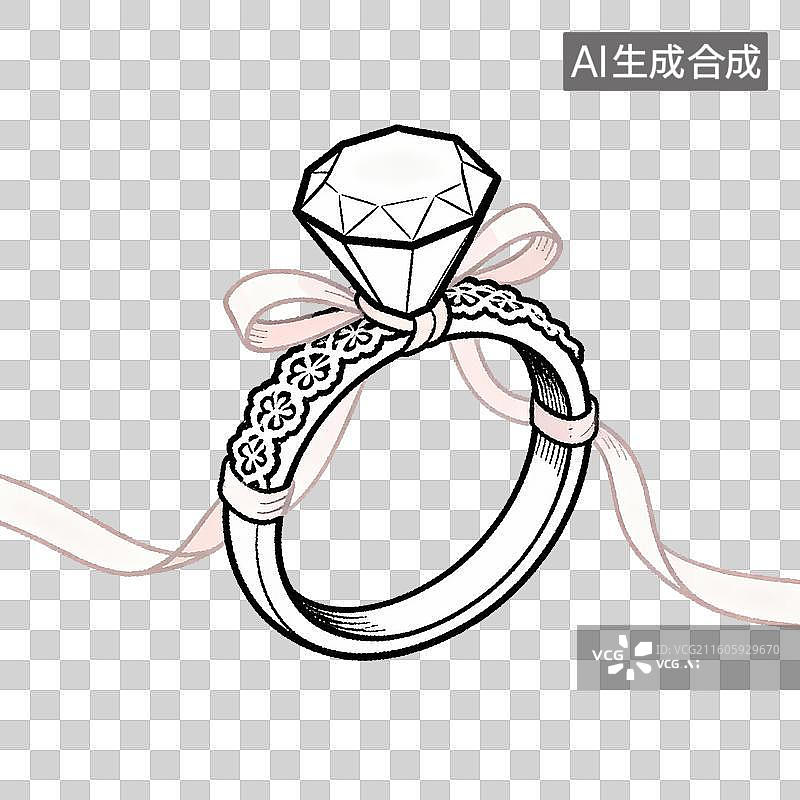 【AI数字艺术】钻戒-情人节图片素材