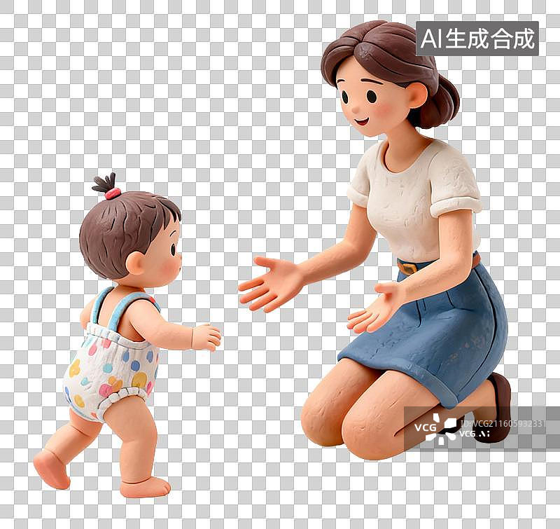 【AI数字艺术】婴儿学走路图片素材