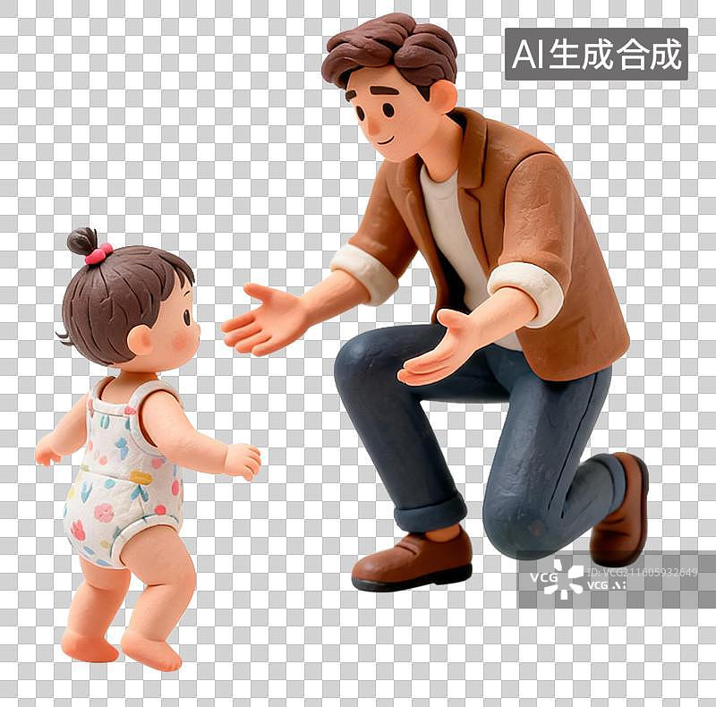 【AI数字艺术】女婴学走路图片素材