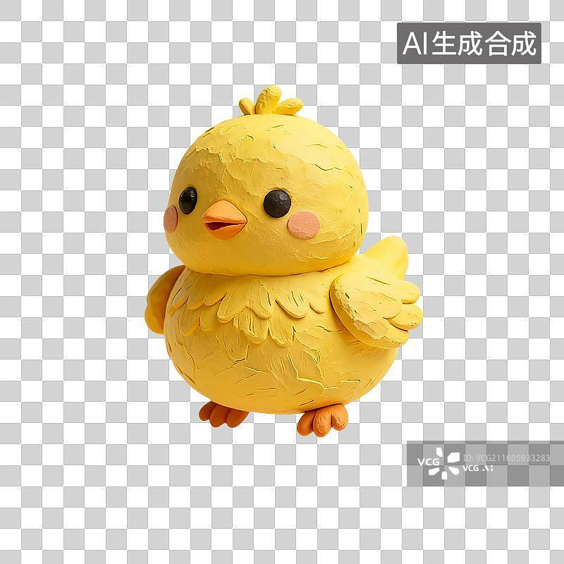 【AI数字艺术】3D渲染卡通动物，粘土风，鸡，小鸡，公鸡，雄鸡，大公鸡，鸡年，十二生肖，萌系，治愈系，免抠元素图片素材