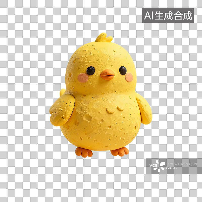 【AI数字艺术】3D渲染卡通动物，粘土风，鸡，小鸡，公鸡，雄鸡，大公鸡，鸡年，十二生肖，萌系，治愈系，免抠元素图片素材