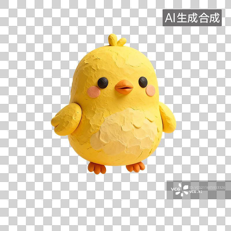 【AI数字艺术】3D渲染卡通动物，粘土风，鸡，小鸡，公鸡，雄鸡，大公鸡，鸡年，十二生肖，萌系，治愈系，免抠元素图片素材
