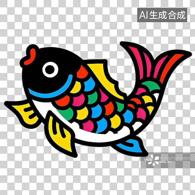 【AI数字艺术】象征着吉利的锦鲤鲤鱼图片素材