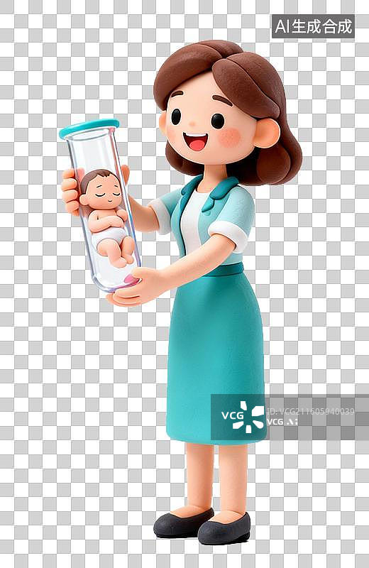 【AI数字艺术】基因工程与人类胚胎的插画图片素材