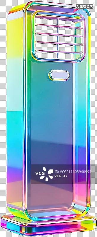 【AI数字艺术】炫彩便携空调外观展示图片素材