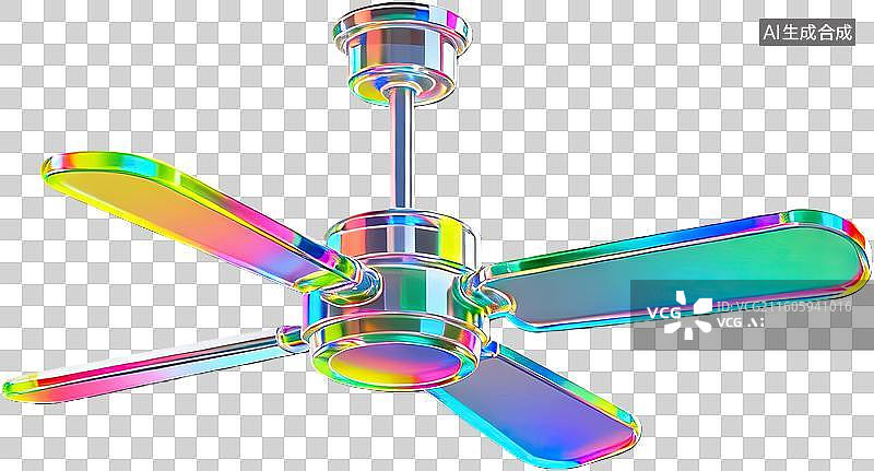 【AI数字艺术】炫彩吊扇灯图片素材