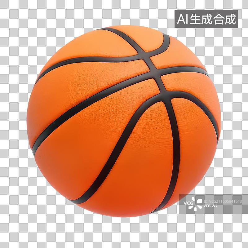 【AI数字艺术】3D渲染免抠图形元素运动主题卡通篮球图片素材