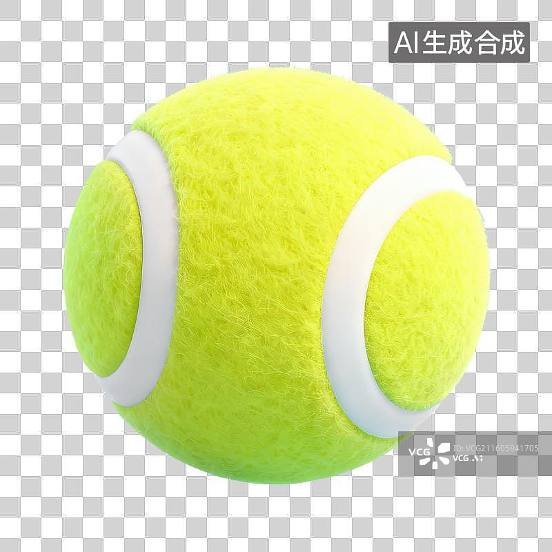 【AI数字艺术】3D渲染免抠图形元素运动主题卡通网球图片素材