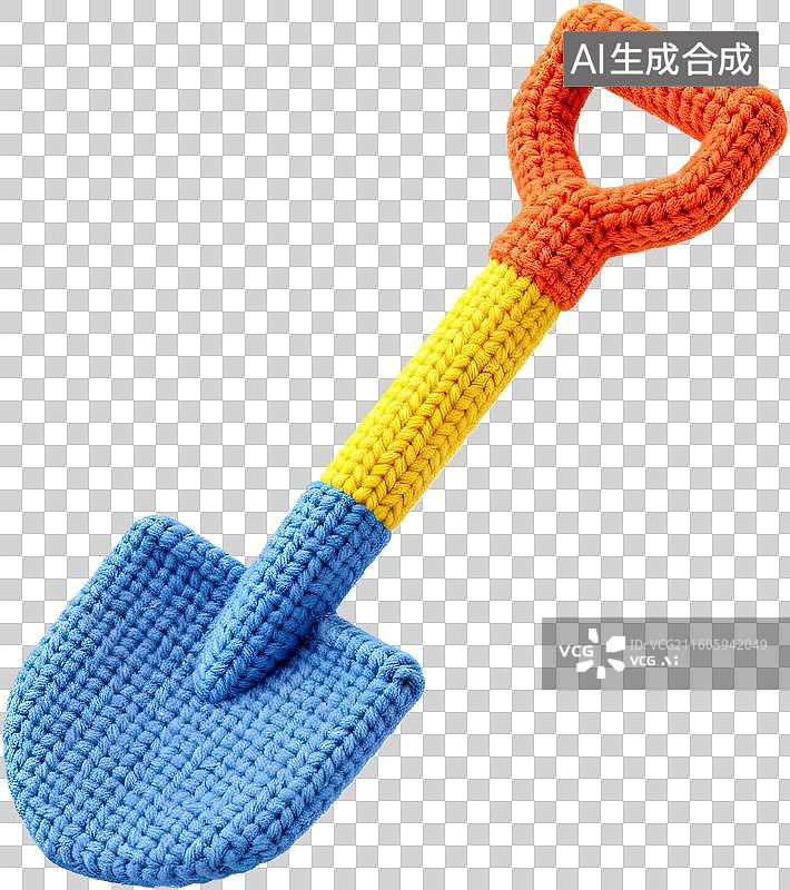 【AI数字艺术】手工编织彩色小铲子图片素材