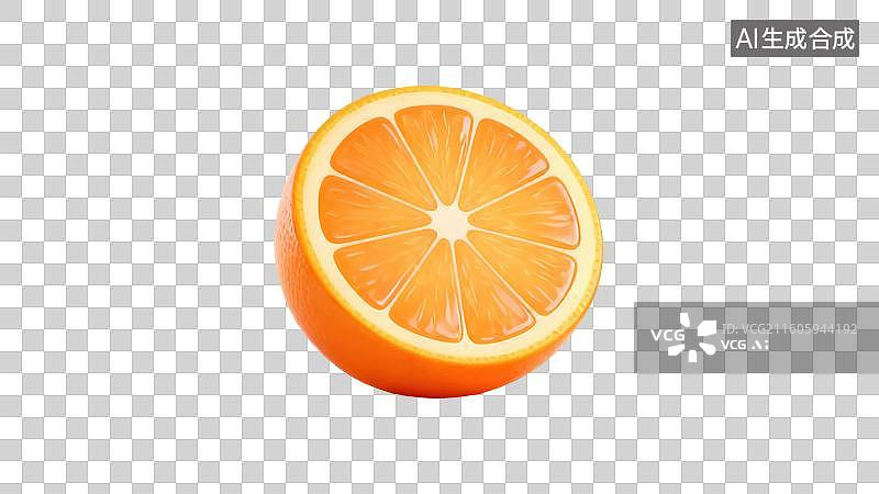 【AI数字艺术】橙子切片图片素材