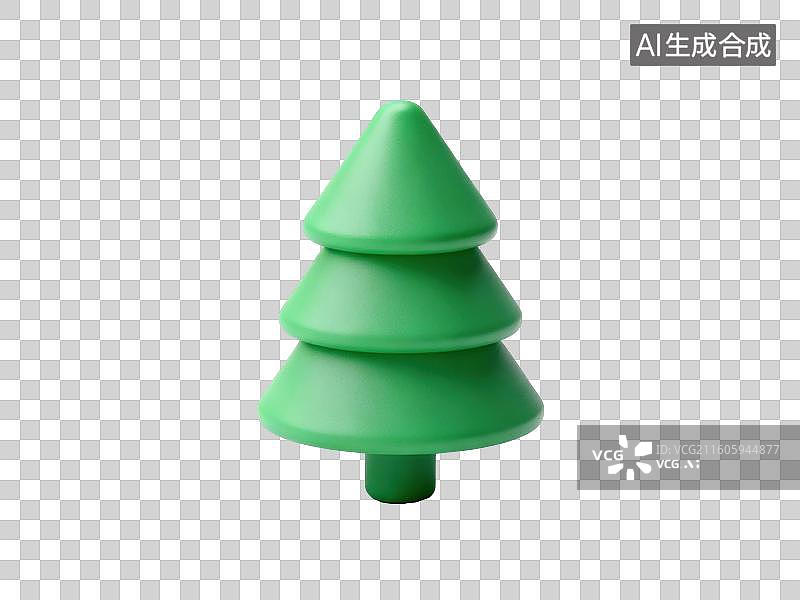 【AI数字艺术】绿色圣诞树模型图片素材