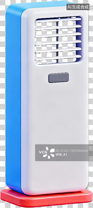 【AI数字艺术】蓝白红三色便携空调图片素材