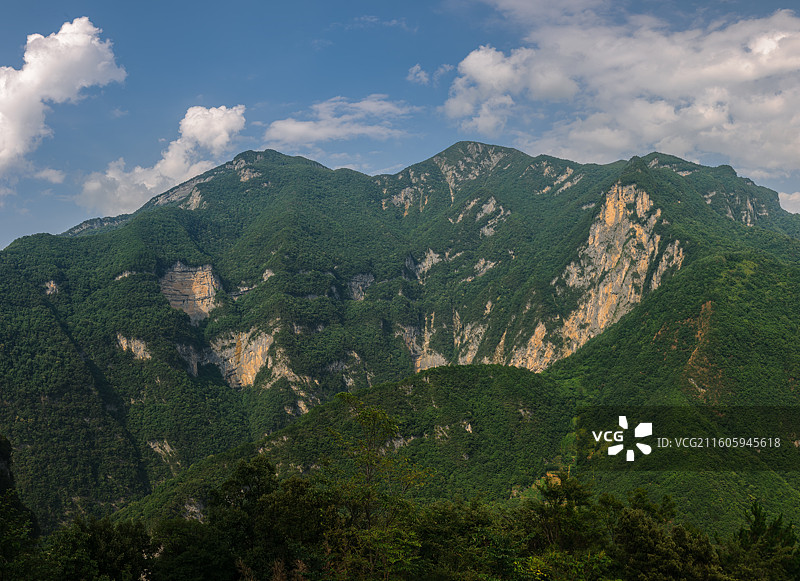 巫山当阳大峡谷夏日图片素材