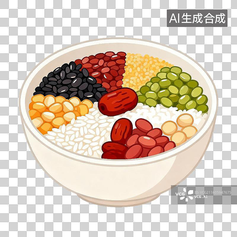【AI数字艺术】一碗杂粮粥食材图片素材