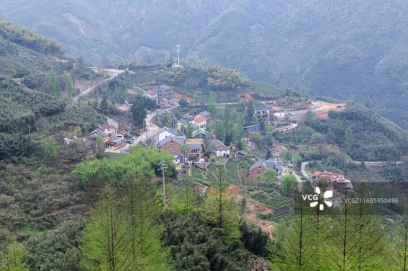 湖州市安吉县山村风光图片素材