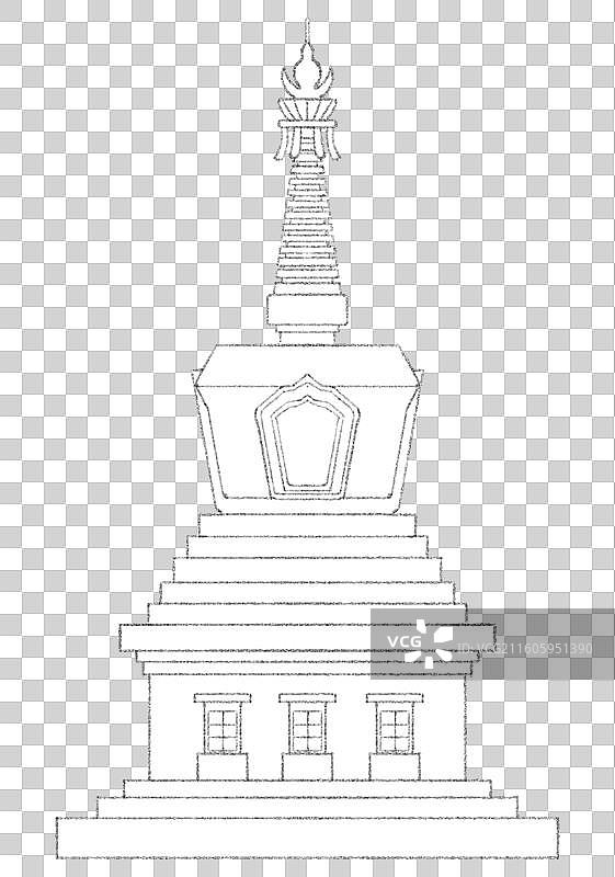 内蒙古呼和浩特宝尔汗佛塔图片素材