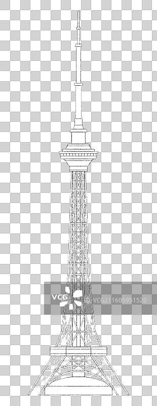 河南开封电视塔图片素材