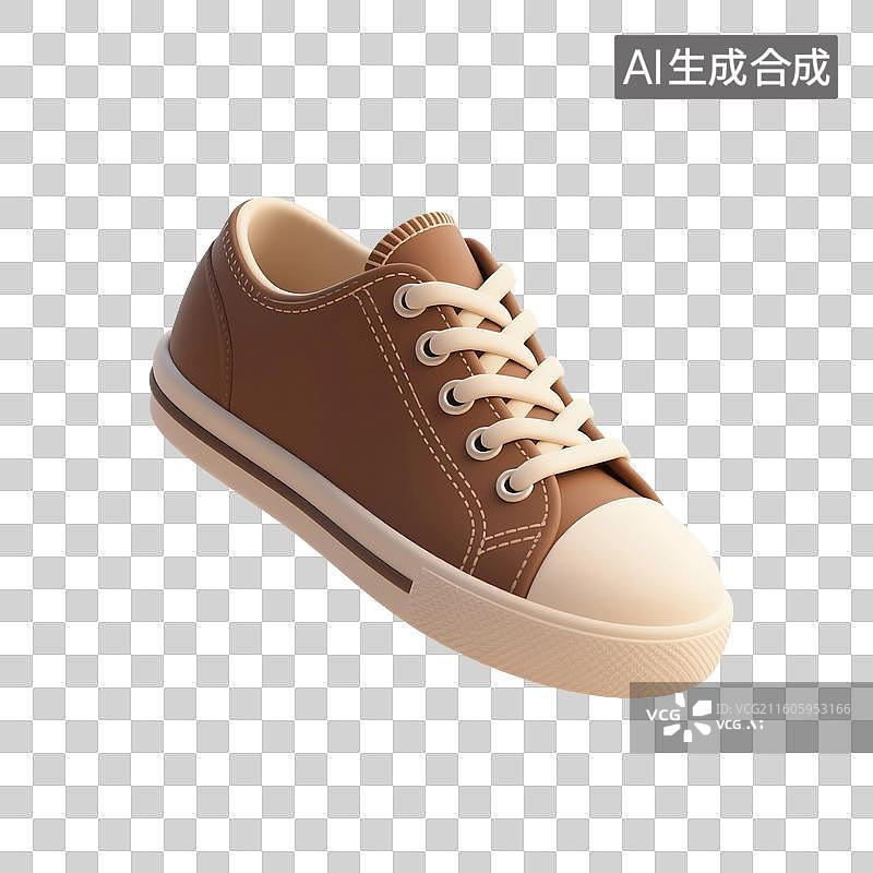 【AI数字艺术】3D渲染，帆布鞋，休闲鞋，运动鞋，鞋子，春天，夏天，秋天免抠元素图片素材