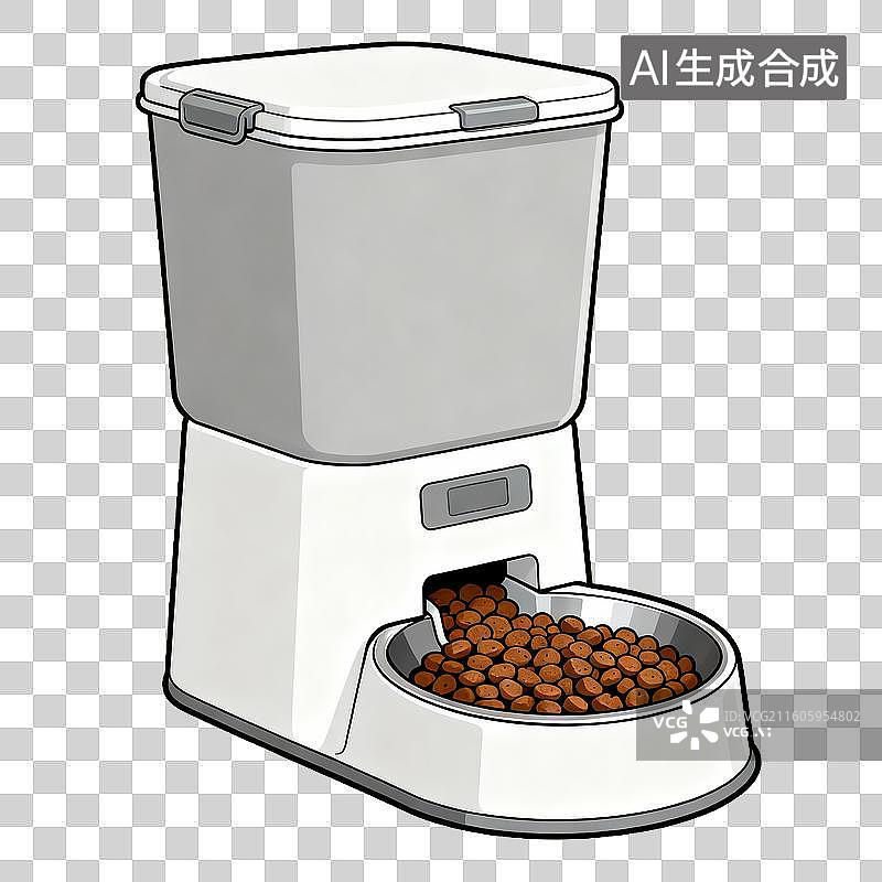 【AI数字艺术】萌宠经济 自动宠物喂食器图片素材