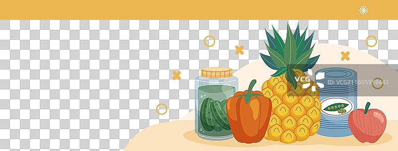 手绘超市风格的Facebook封面图图片素材