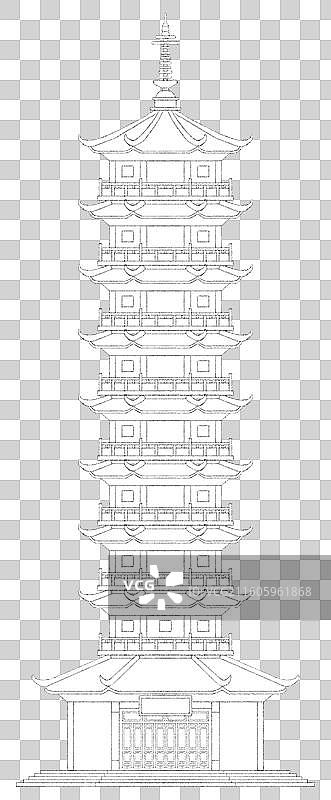 湖南岳阳圣安寺万佛塔图片素材